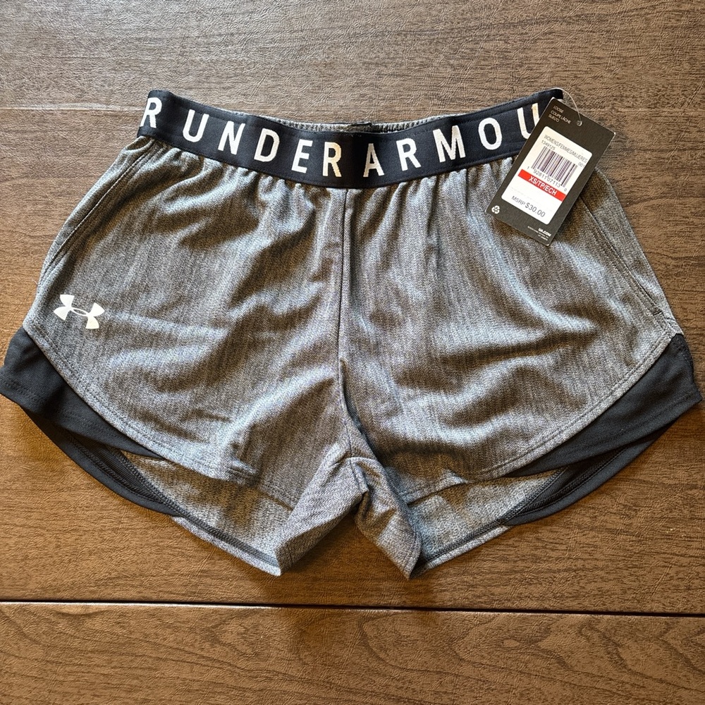 NWT Under Armour Gray and Black Athletic Shorts